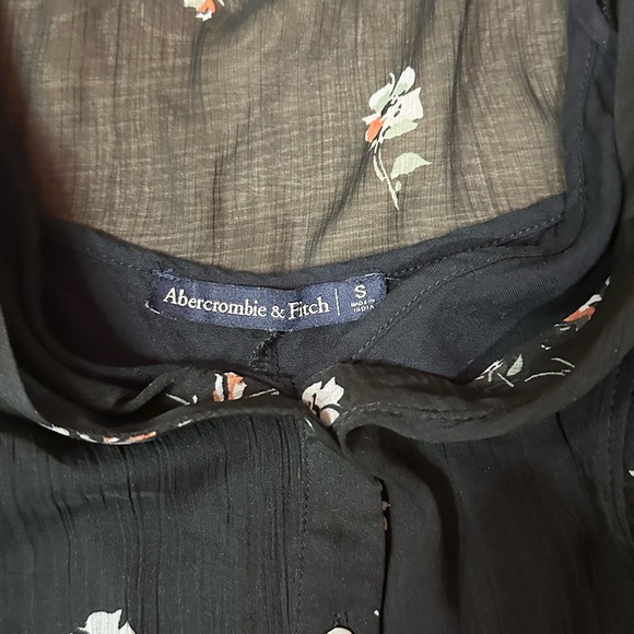 Abercrombie & Fitch Floral Sheer Hi-Low Button Up Maxi Dress - Picture 7 of 12